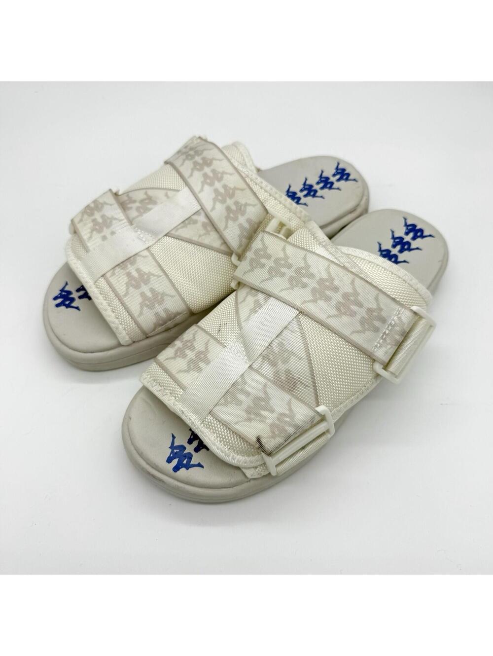 Kappa 222 Banda Mitel 1 Slide Sandals Men 11 white blue streetwear Y2K Summer - Picture 6 of 6